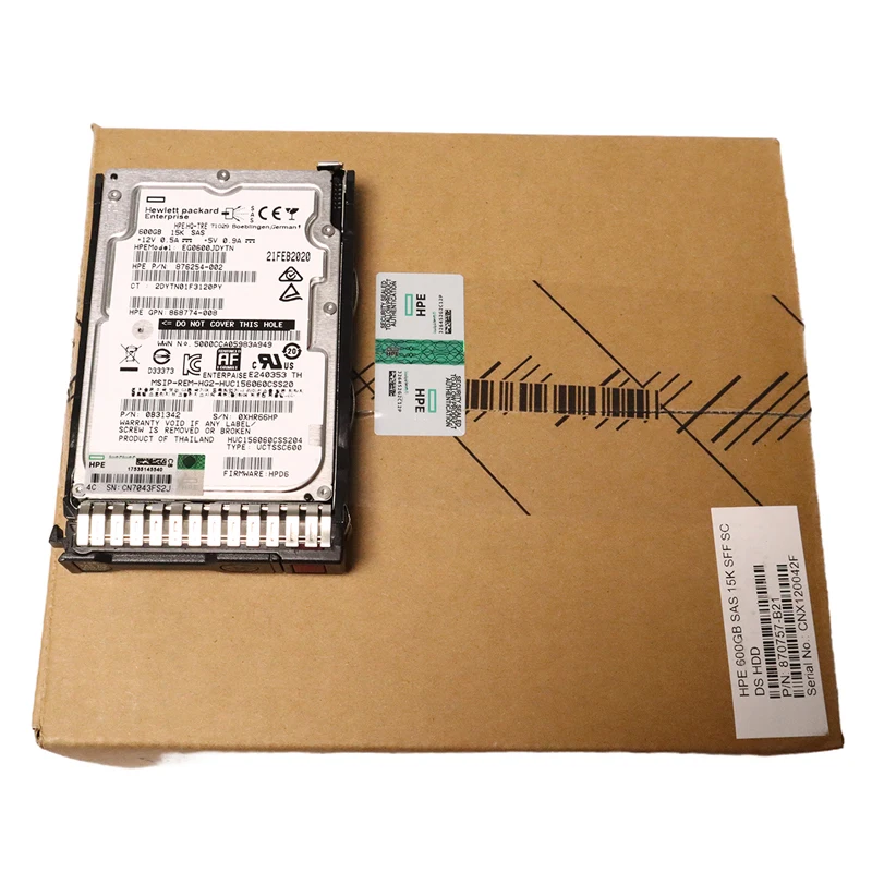 New P53560-B21 P54680-001 600GB SAS 15K 2.5 BC 12G Hard Drive for