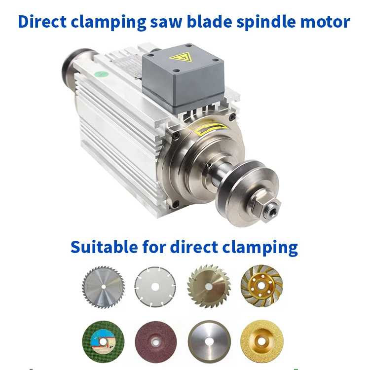 High Speed CNC Milling Machine Tool 3 Phase Spindle Motor with 2.2kw 380V/220V Double-End Cutting