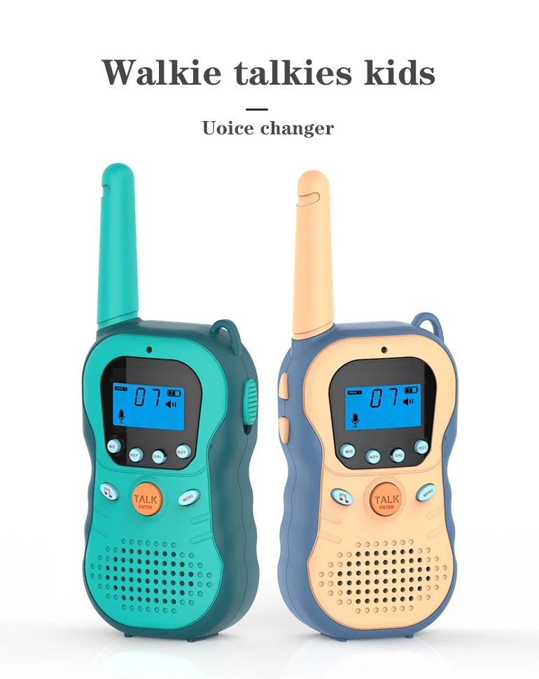 Children toys game mini portable wireless taki waki intelligent voice changing 3km long rang walkie talkie toys for kids