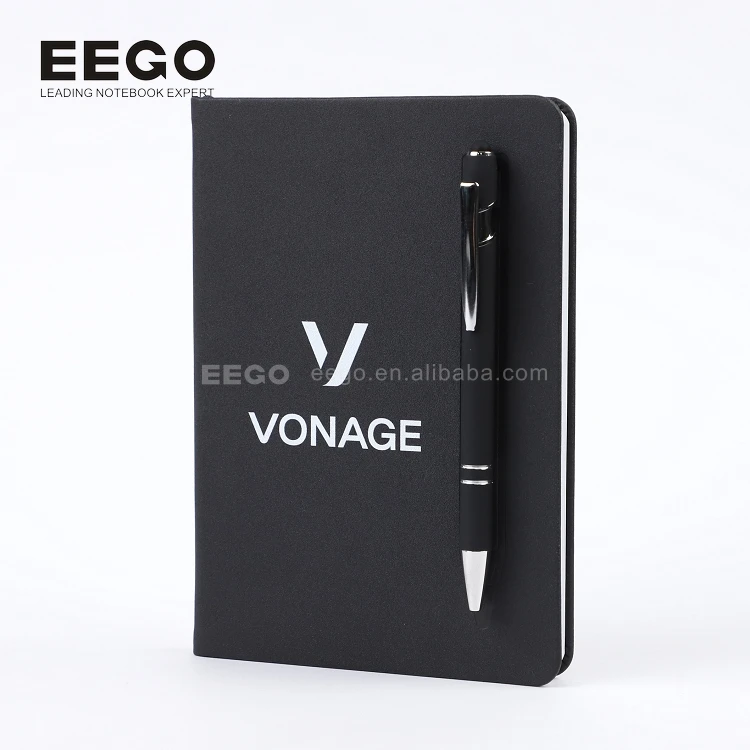 Journals Leather Promotional Pu Meeting Pocket Wholesale Set A5 Gift Personalized Notebook for Students