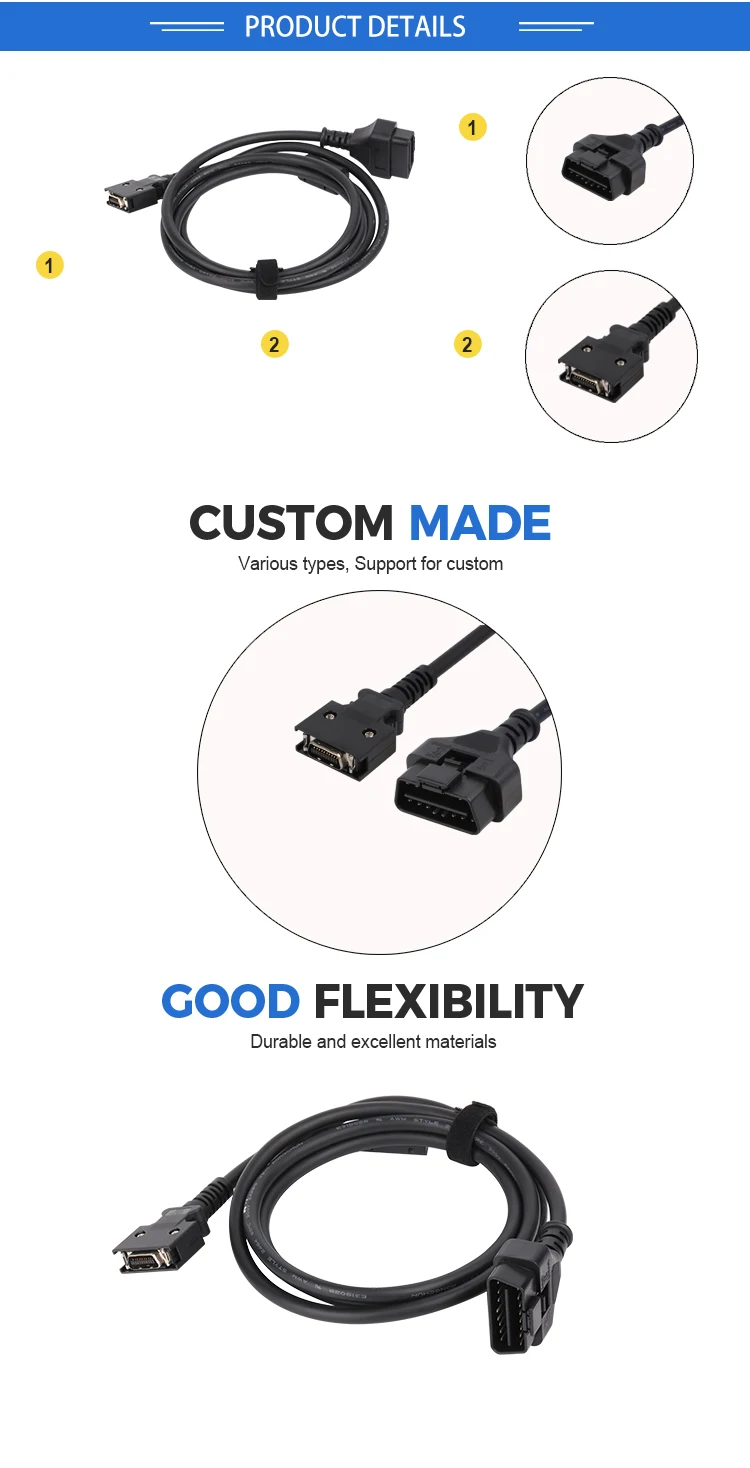 product obdii 16pin maleto scsi 20pin scsi to obd cable scsi to obd cable for vga  interface diagnostic diy programming-3