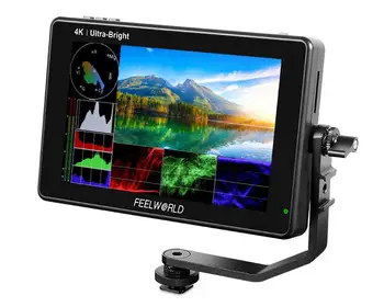 FEELWORLD LUT7S PRO 7 Inch 2200nits 3D LUT Touch Screen DSLR Camera Field Director AC Monitor F970 External Power and Install detail image