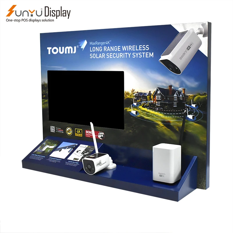 Professional Custom High-Quality Electronic Products Display Stand Outdoor Monitoring Display Stand With LED Video Display