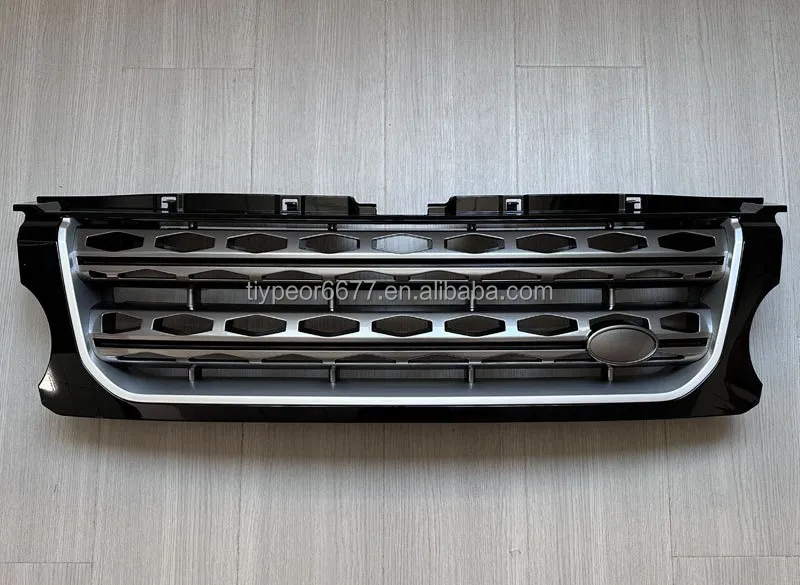 product tiypeor front bumper upper center grille for land rover discovery 4 2014   2016 mesh style accessories chrome radiator grille-8