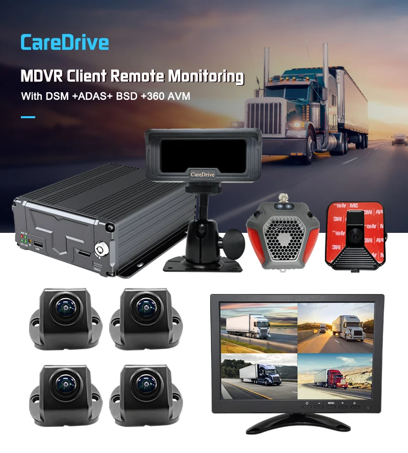 4g Wifi Mdvr Camera Dsm Fcw Ldw Adas Bsd Driver Monitoring Accident Car