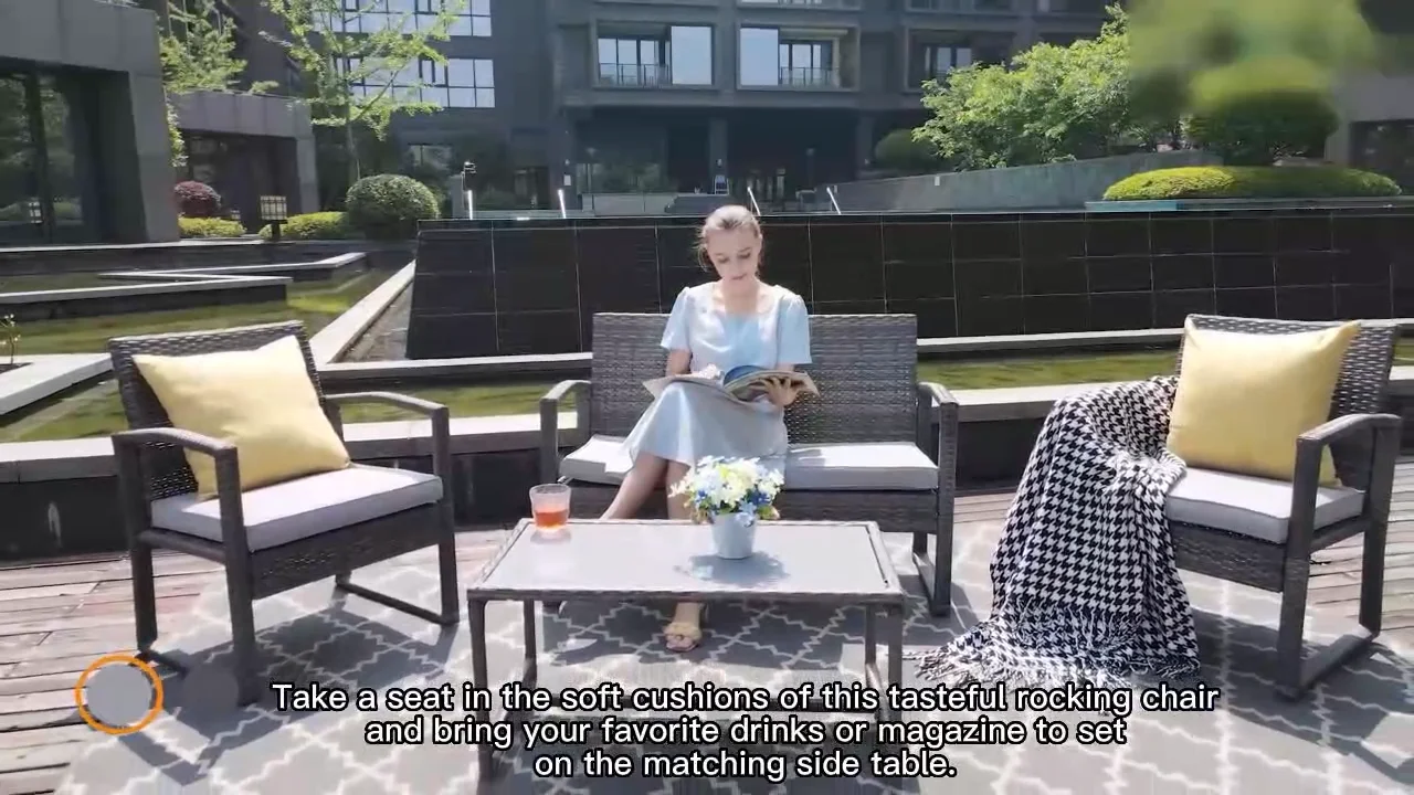 Modern Luxury Allweather Rattan Wicker Outdoor Furniture Garden Patio