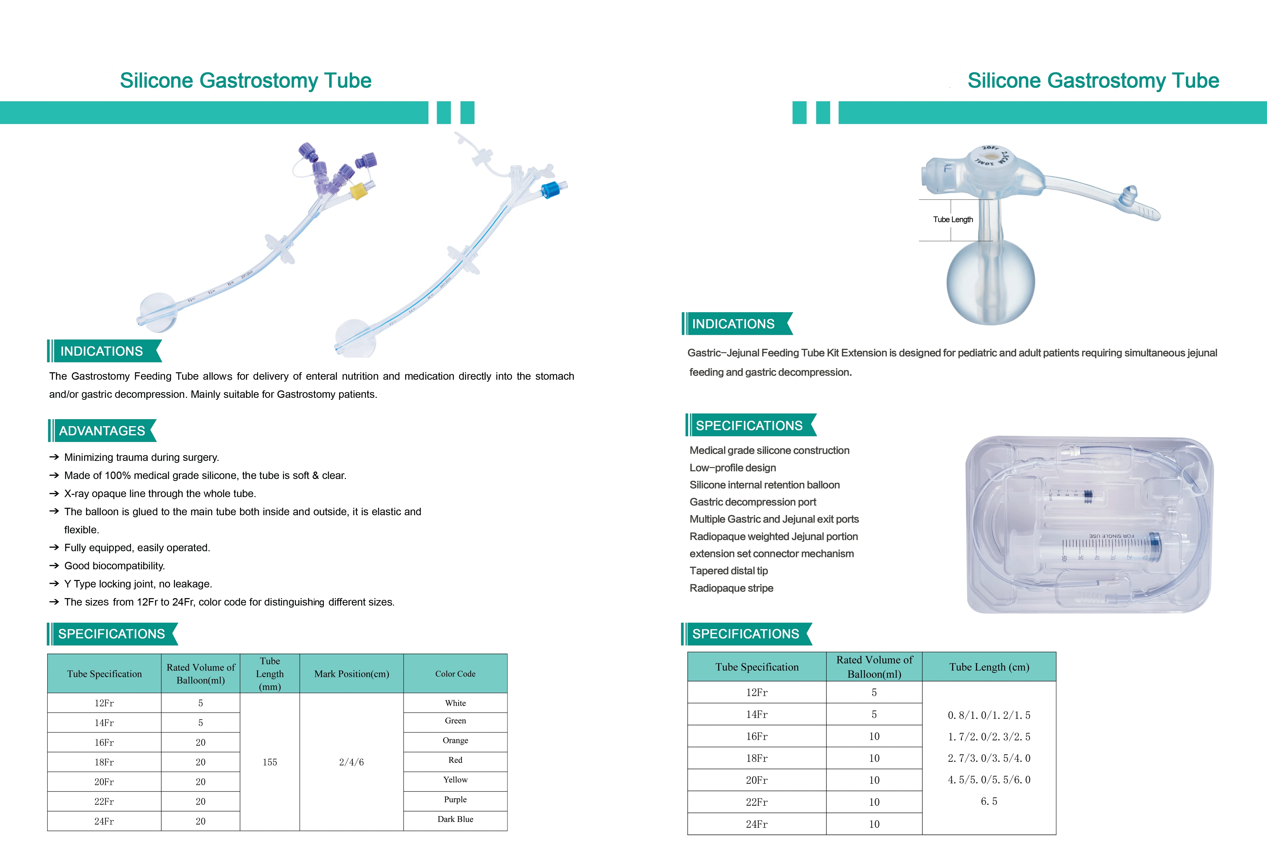 Disposable Silicone Gastrostomy Feed Peg Tube Gastrostomy Tube - Buy ...