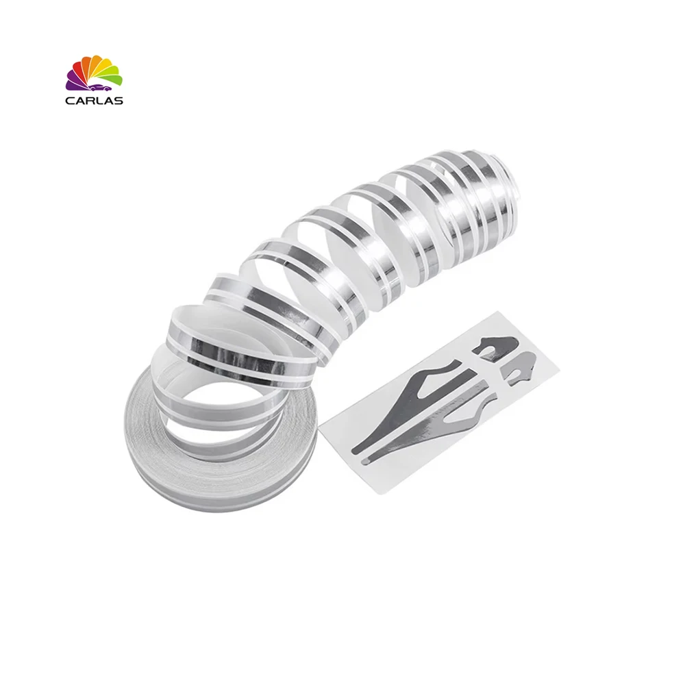 Carlas Double Pin Stripe Striping Tape Body Door Decals Stickers Vinyl for Car Motorcycle