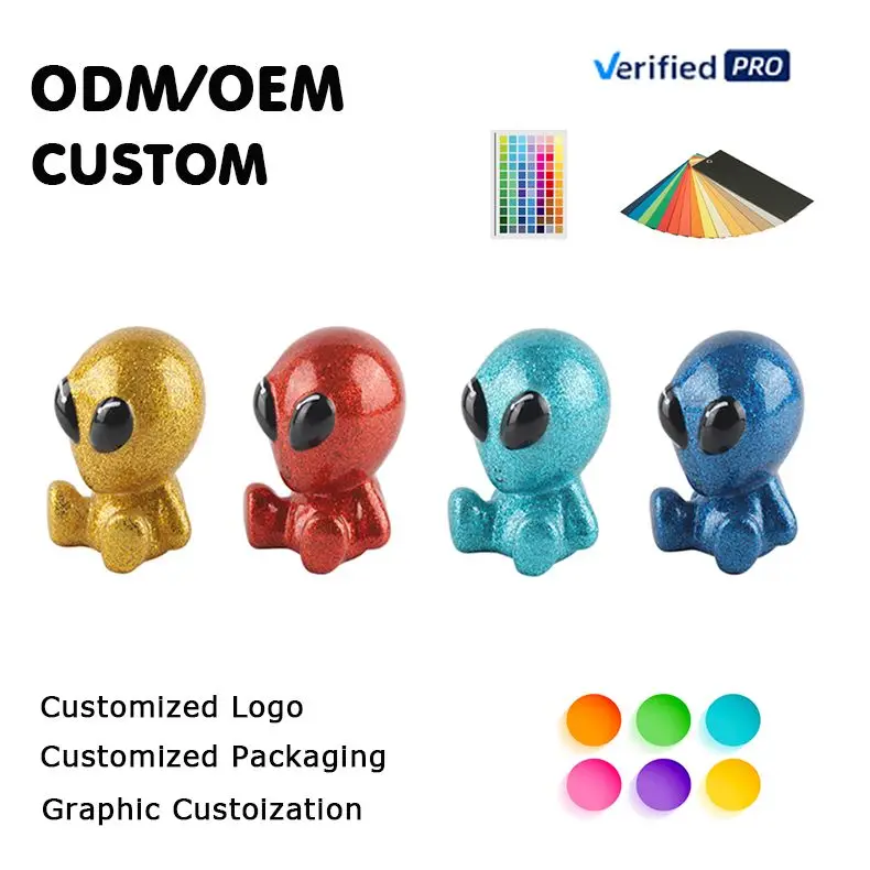 Factory Color Customization Gold Powder Alien Vinyl Ornaments Funny Gifts for Adults Bathtub Water Toys Novelty Toys