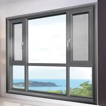 cheap Aluminum Windows stainless Steel Screen Netting Window horizontal Opening Windows