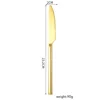 Korean-style round handle - gold dinner fork