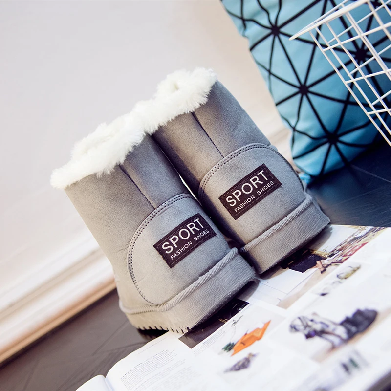 Moyo Прямая поставка модные зимние хлопковые туфли супер легкие из флока кожаные женские спортивные сапоги Martens женские пушистые зимние сапоги