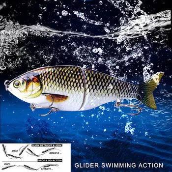 CHEERY PVC 17.8cm 81g Sinking Glide Bait 2-Segment Jointed Fishing Lure Big Game Glider Shad Swimbait Pike Bass Musky Wobbler – Soft Lure – view 4