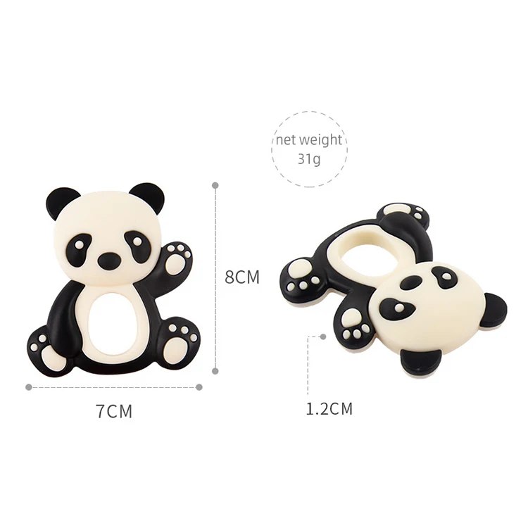 Amazon Горячая продажа Детский трос милые животные панда Форма Силиконовые Детские тросы сенсорные игрушки