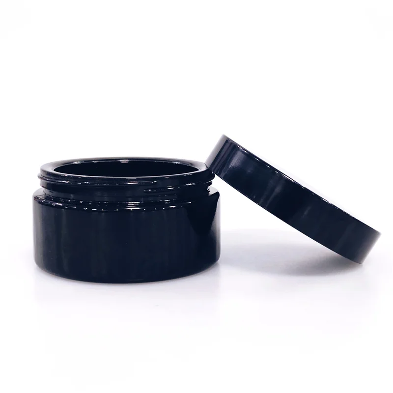 Miron 3.5 Gram Glass Jar 250ml 500ml Black Uv Tall Round Violet Smell Proof Storage Stash Flower Uv Black Glass Jars