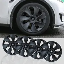 Tesla Model Y Wheel Cover 19-inch Asymmetrical Wheel Hubcaps with 2020-2023 Tesla Model Y Accessories 19'' Tesla  Wheel Caps