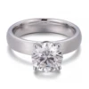 14K white gold lab diamond ring