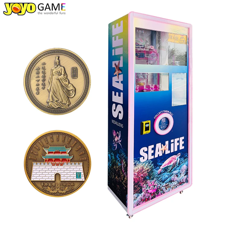 22 Inch Touchscreen Medal Vending Machine with 300-600 Pcs Capacity and 1 Year Warranty for Commemorative Coins