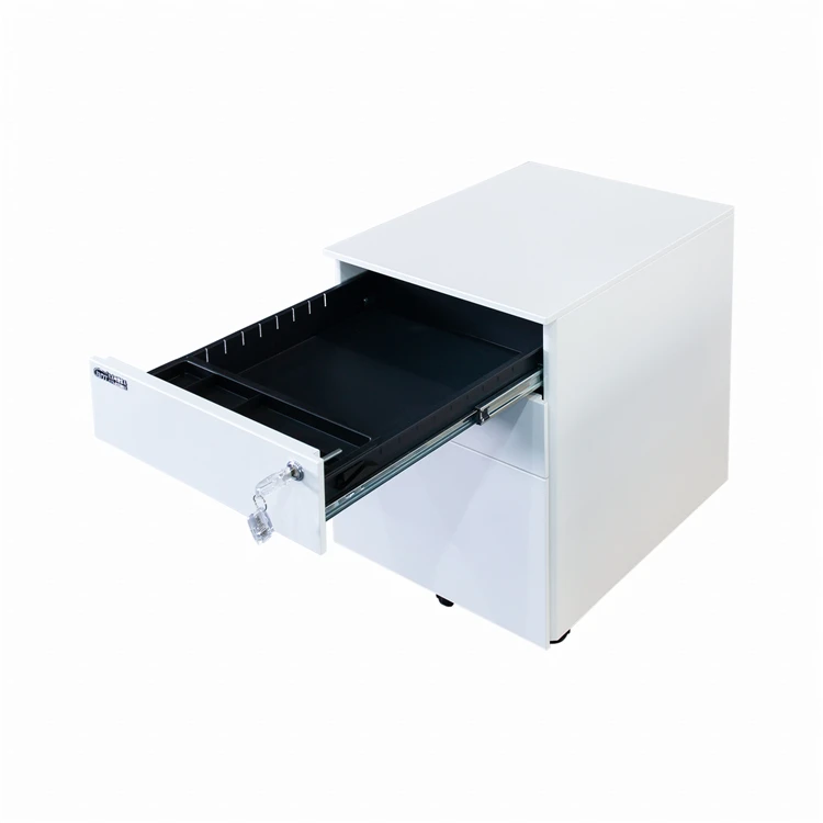 Steel and Tempered Glass Office Cabinet with 4 Door and 3 Adjustable shelves