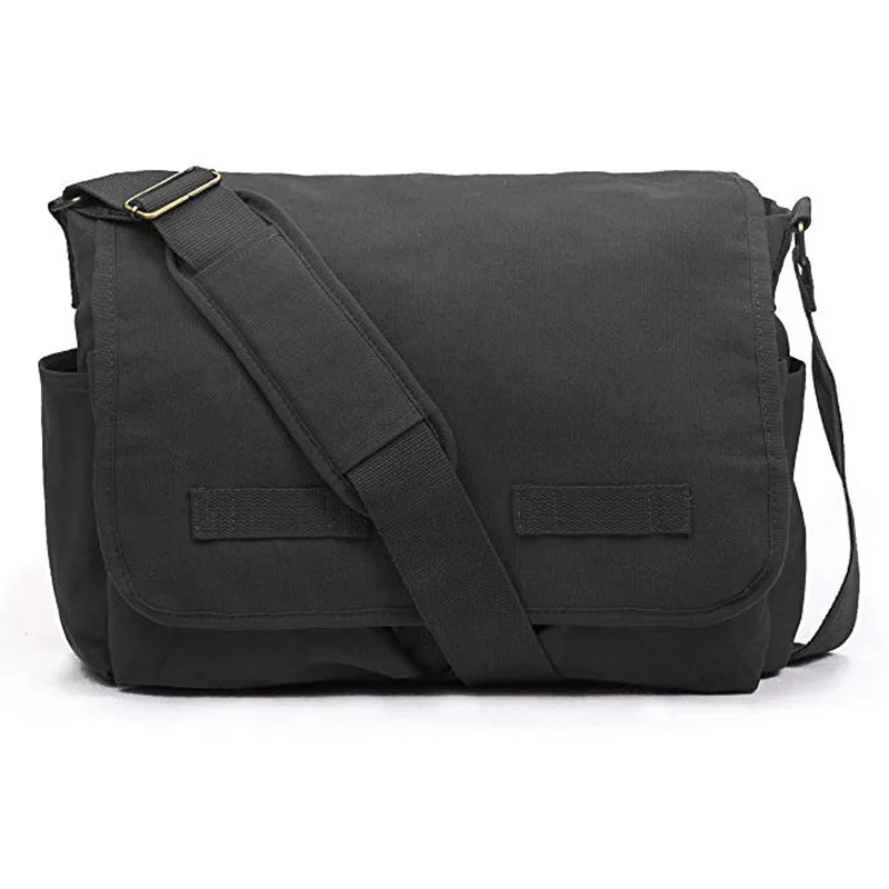 Men's Vintage Canvas School Retro Shoulder Messenger Crossbody Bag For
