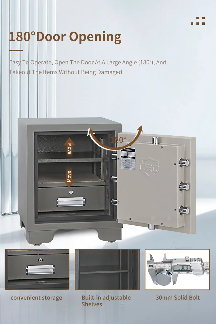 CEQSAFE Steel Fire Resistant Box Safe Sentry Double Key Lock Home Cabinet Fire Proof Safe supplier