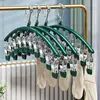 Pinza para calcetines curvada de acero inoxidable con 10 clips - Polvo Rouge