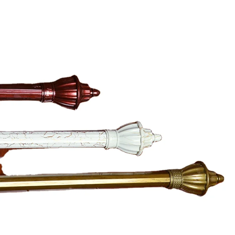 decorative curtain material plastic steel curtain rod roman rod