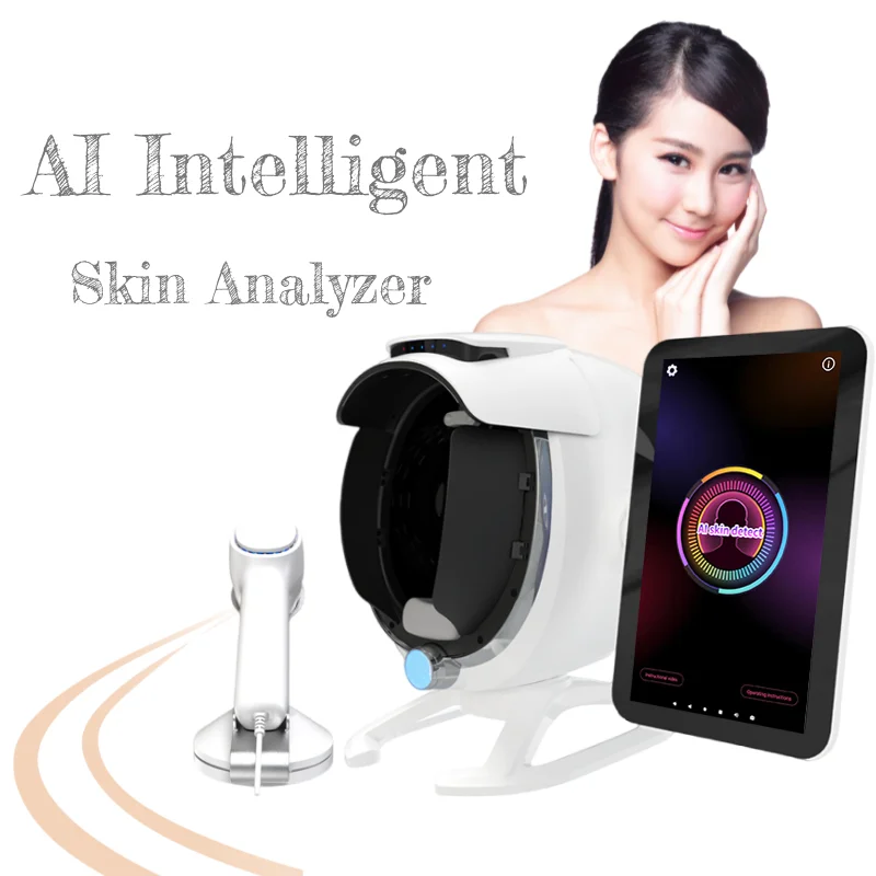 AI Magic 3d Mirror Facial Scanner Analizador De Piel Acne Skin Analysis Full Face Scanner Testing Skin Analyzer Machine