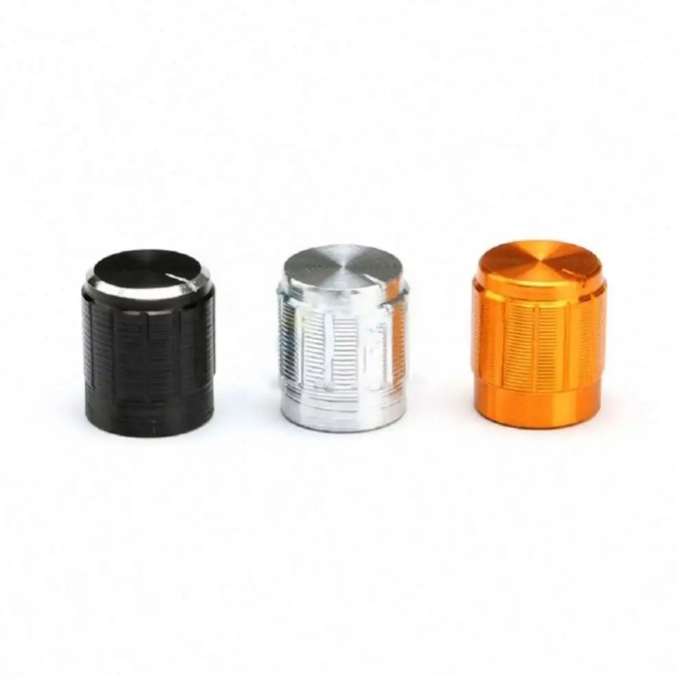 Sourcing Map 2Pcs 17x17mm Aluminium Alloy Potentiometer Volume Control