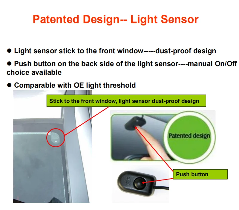 Automatic Car Headlight System  Light Sensor Controller Switch Auto Light Universal Model Autolight