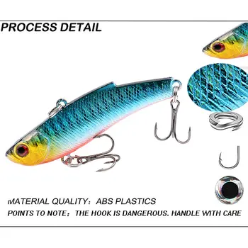 7cm 17g VIB Lure Bionic Artificial Hard Fishing Baits 7 Colors 3D Eyes Lures Sea Fishing Bait Long Cast Bass Bait New Arrival – Hard Lure – view 3
