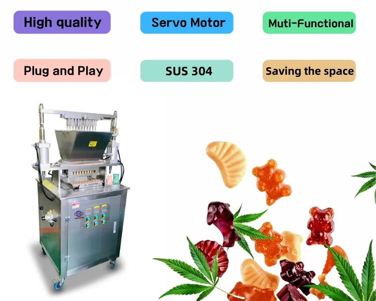 Save Raw Materials and Space 3d Vitamin Gummy Candy Machines Mini Confectionery Equipment for Sale Soft Gummy Jelly Depositor