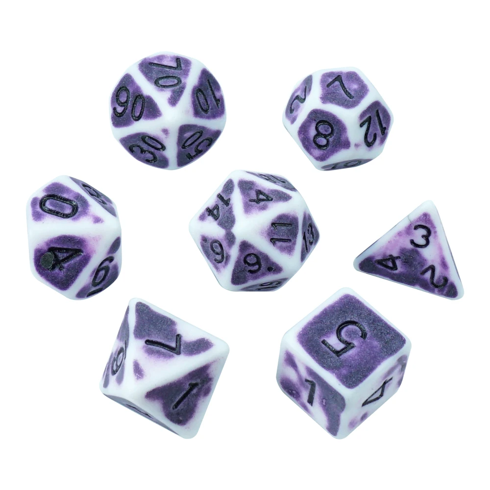 2021custom Dnd Acrylic Polyhedral Dice 7 Pcs Set Gradual Rpg Dice Set
