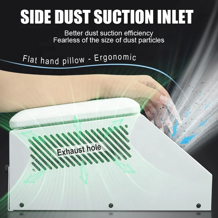 AT-NDC-019 120W Side suction nail dust collector with PU hand pillow details