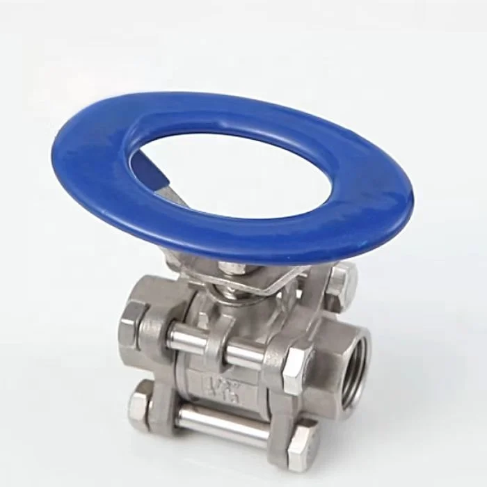 SS304 SS316L Stainless Steel Oval Two-Piece Three-Piece Ball Valve Round Handle Valves Ball