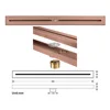 Oro rosa opaco spazzolato - Oro rosa - 60055 mm