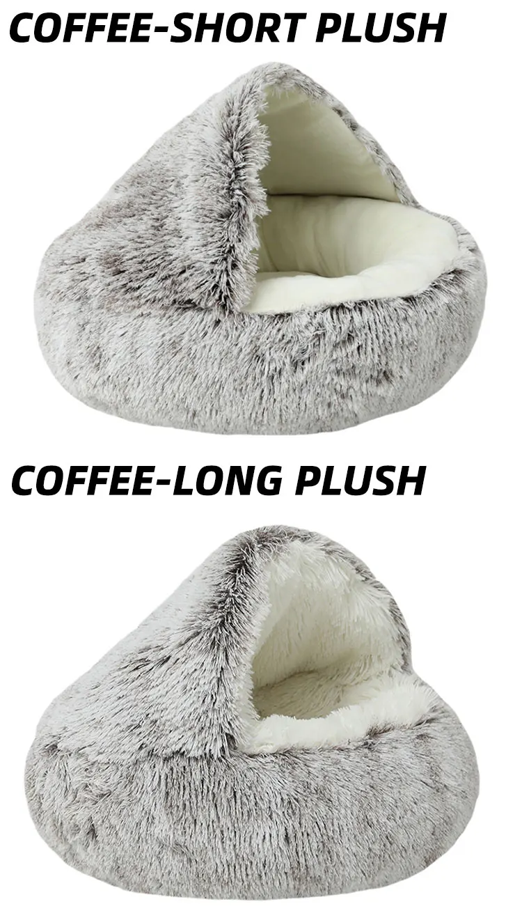 New Design Pet Play Tunnel Soft Plush Cushion Cave Cat Nest Bed