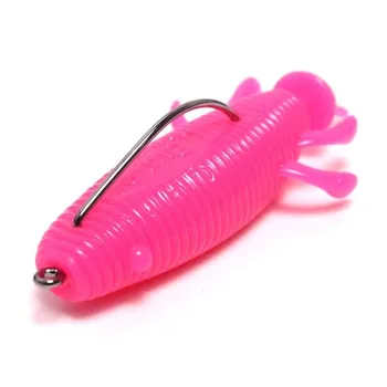 Byloo Twin Tail Silicone Soft Swim Bait Topwater Lure for Marlin Pike & Cod-Ice Fishing Use 8cm with Hooks – Soft Lure – view 3