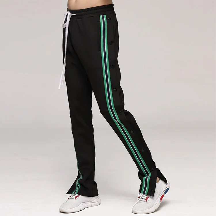 snap button track pants