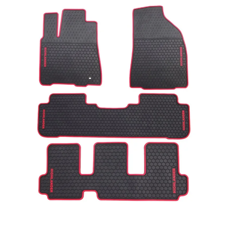 Tapijt Auto Vloermatten voor Lynk & Co 07 2024 , All Weather Anti-Slip Waterdichte Voor Achter Rij Bescherming Tapijt Voering,D/Black-red