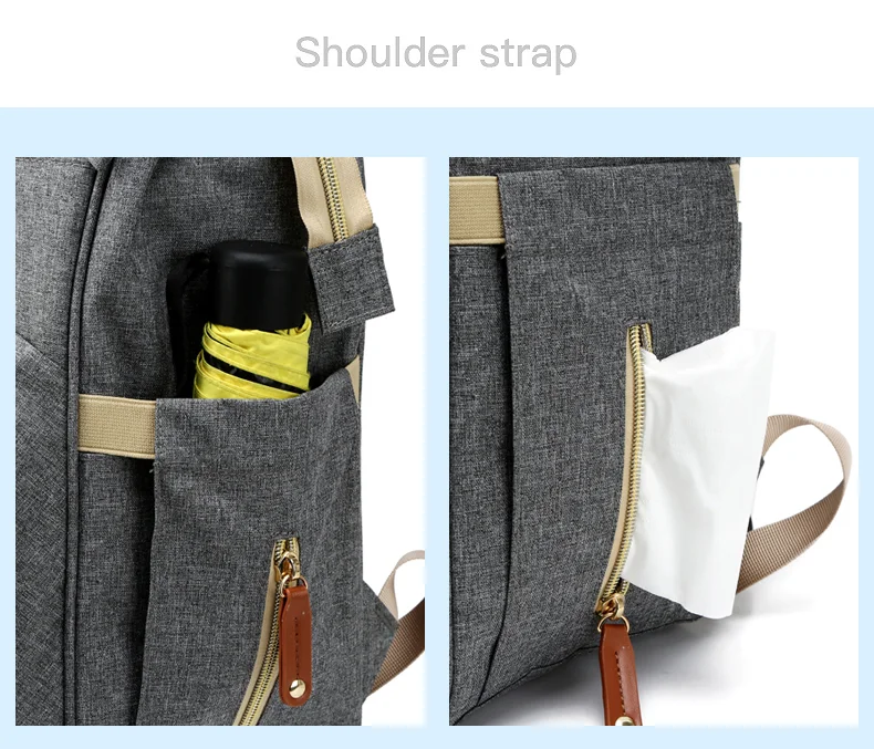 Factory Wholesale Waterproof Nylon Diaper Bag Foldable Usb Mommy Diaper