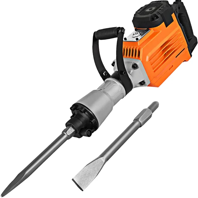 NEOBRISKEN Industrial Grade Electric Hammer Drill 220V Brushless Motor 1500W Demolition Concrete Breaking Variable Speed