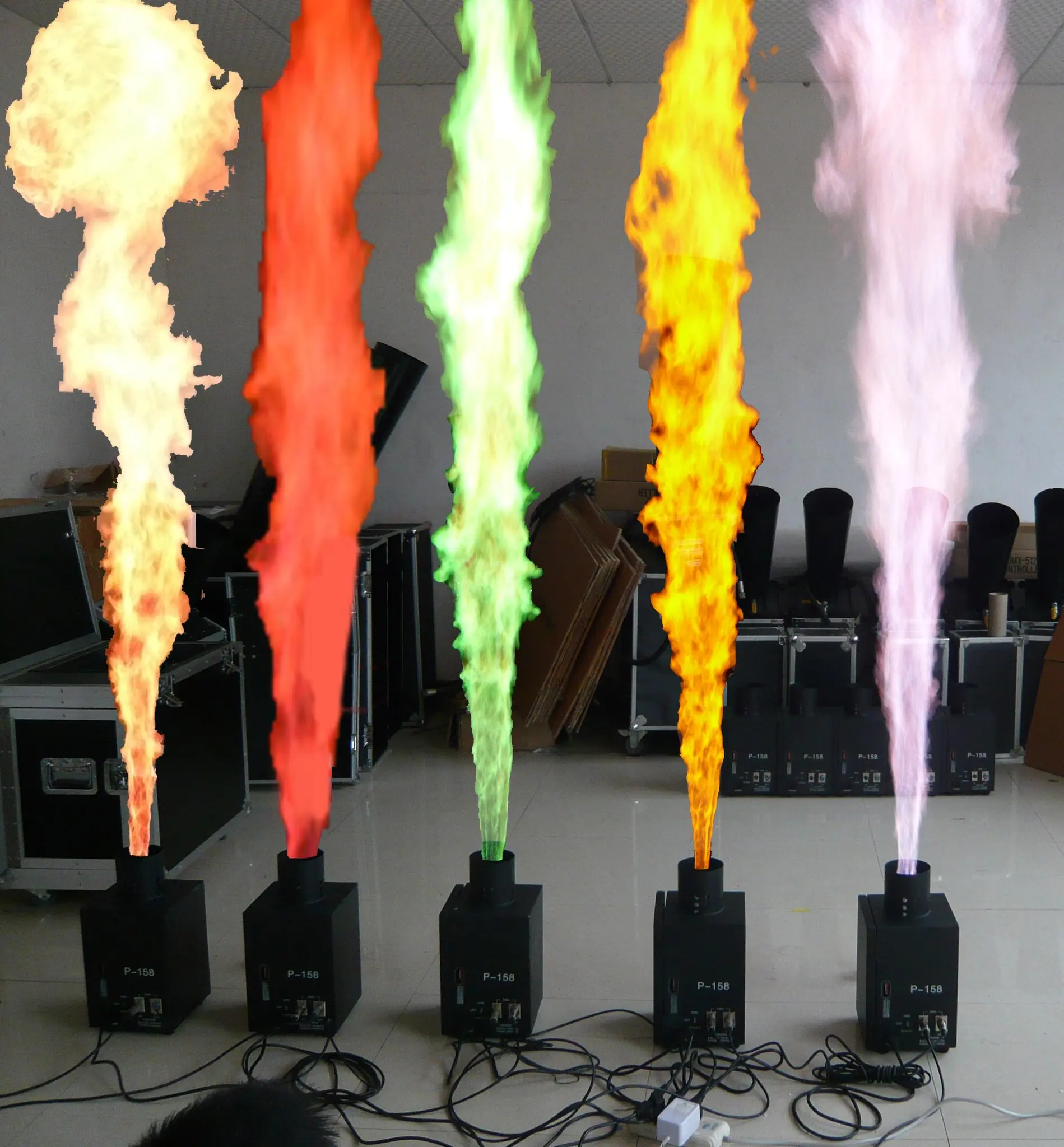 DMX Mini Flame Projectors Concert Flame Machine Mini Fire Machine Flame Projector for Stage Disco DJ Party Stage