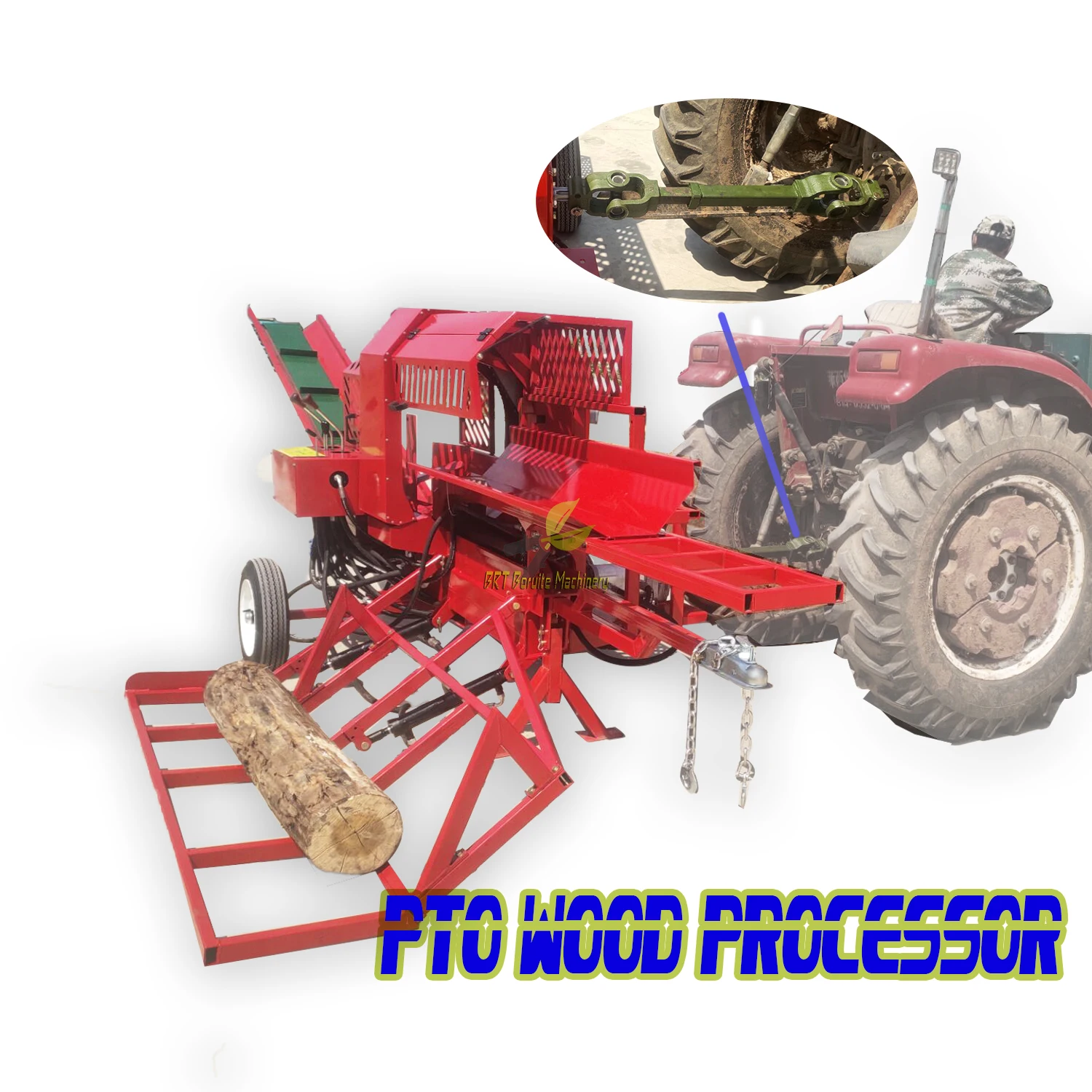 PTO Firewood Processor Customize Forestry Machinery Wood Cutting Machine Chainsaw Log Splitter