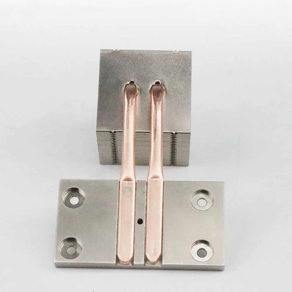 High Power Laser Device Heat Pipe Soldering Zipper Fin Latest Technology Heat Sink