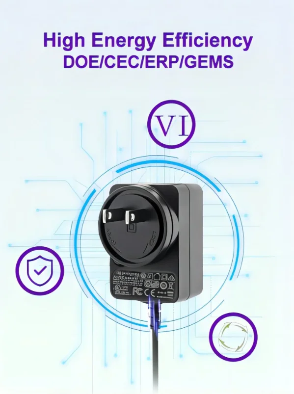 12V 1.5A AC DC Interchangeable Power Adapter