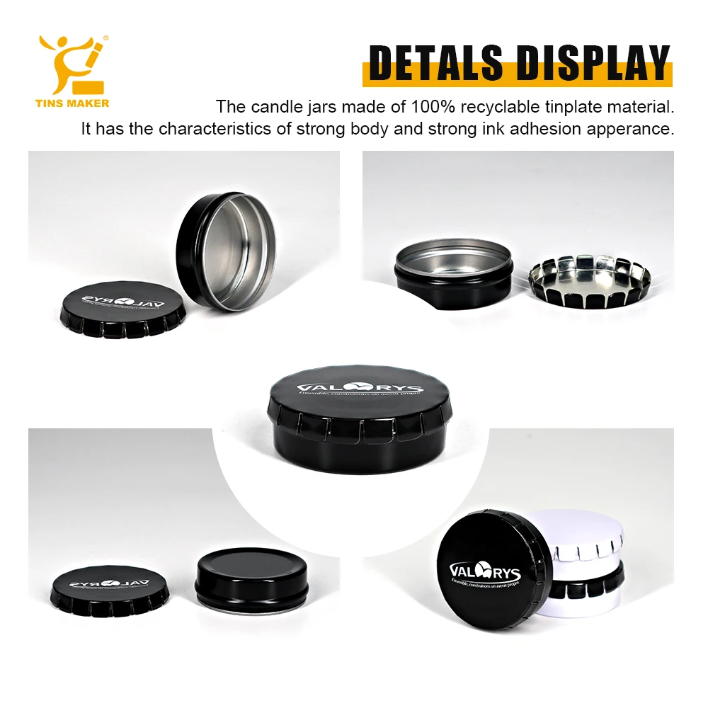 Round Shaped Mini Metal Click Clack Mint Tin Box Can Jar Packaging