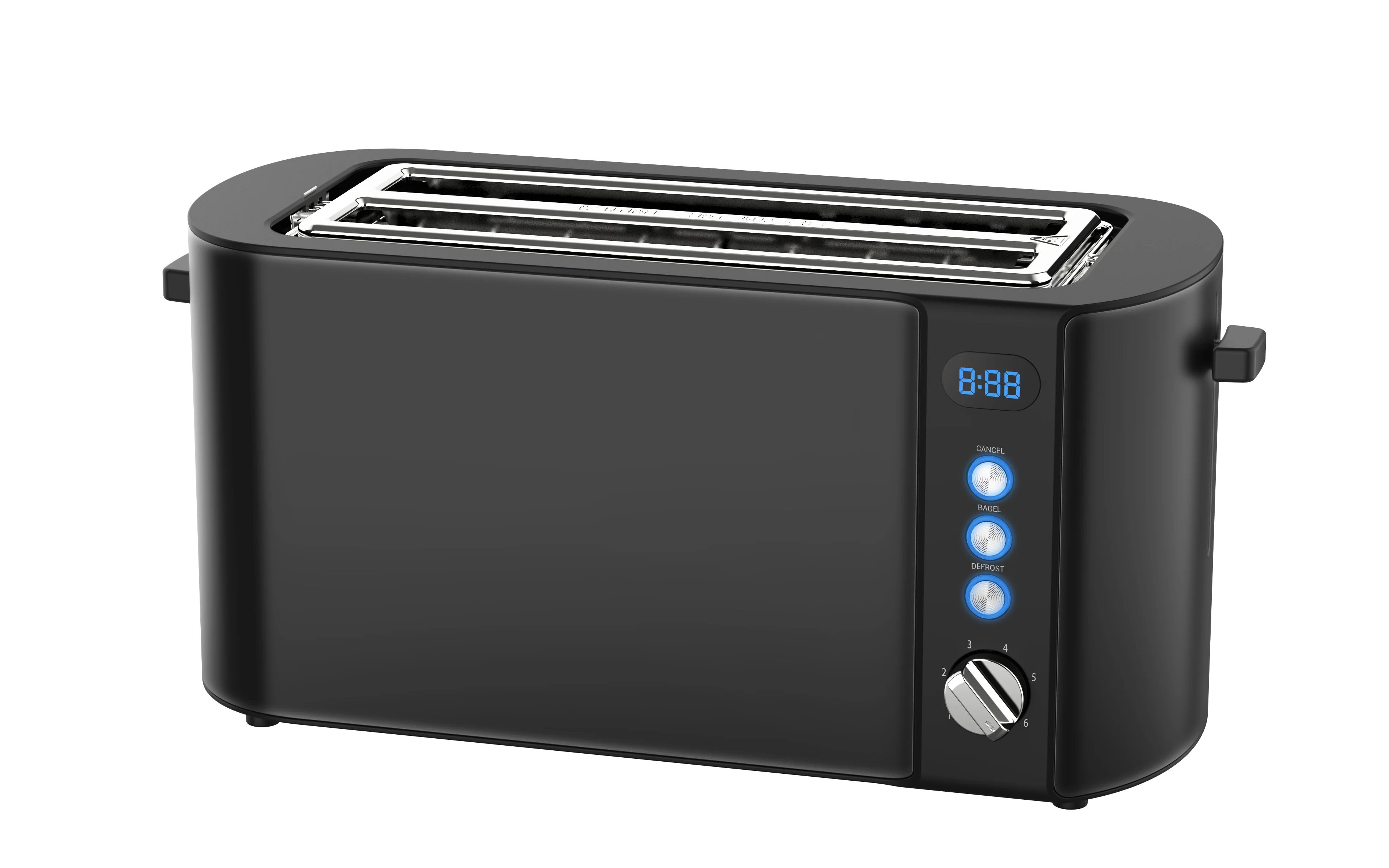 Vertical Unique Design Long Two Slice Custom Cereal Toaster with Timer Vintage Toaster with Stainless Steel Grill