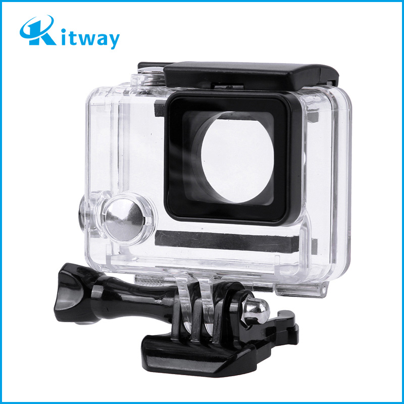 Цена по прейскуранту завода 35 м водонепроницаемый корпус камеры аксессуары чехол с ЧПУ дверной зажим и регулируемые стенты для Gopro4/3 +
