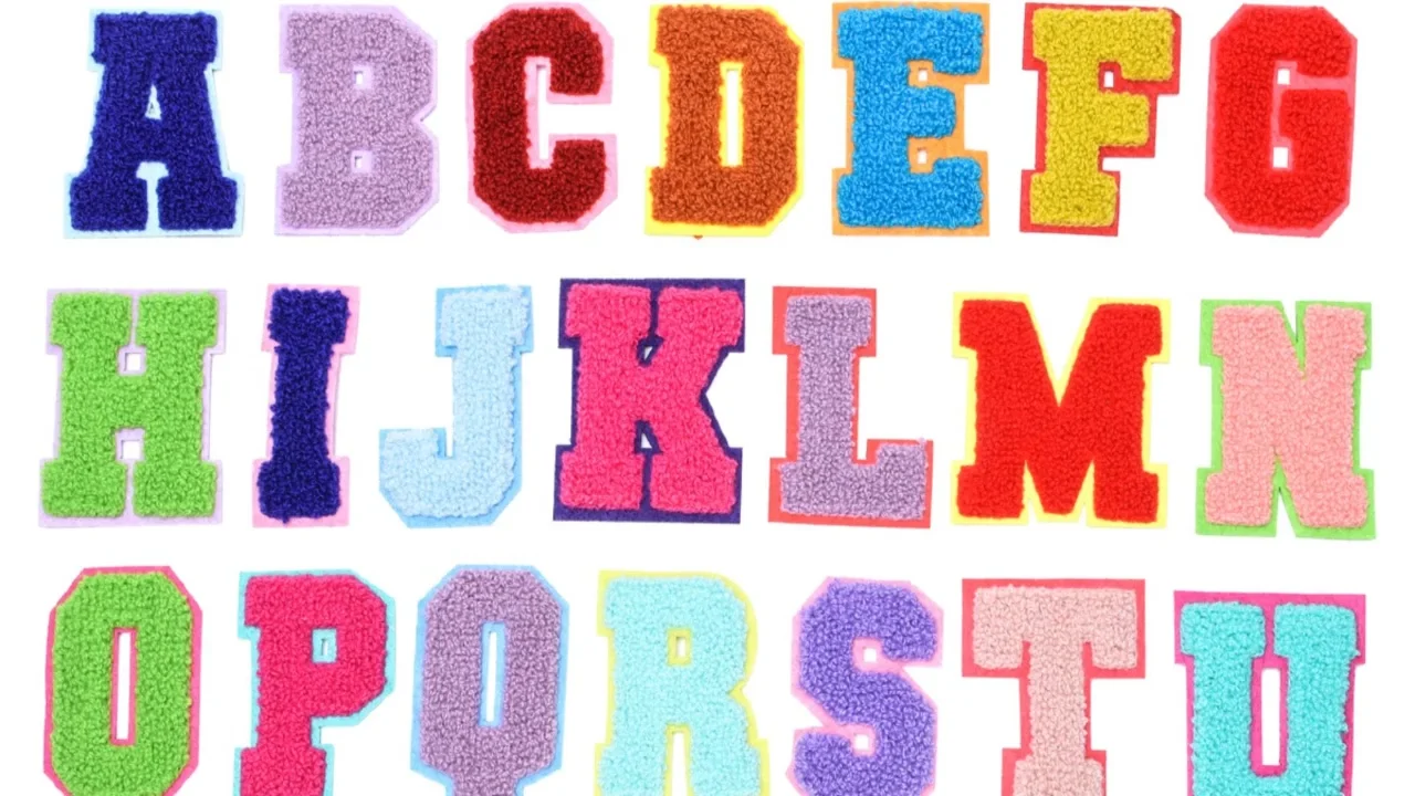 Wholesale Custom Iron On Letters Garment Applique Fabric Badges